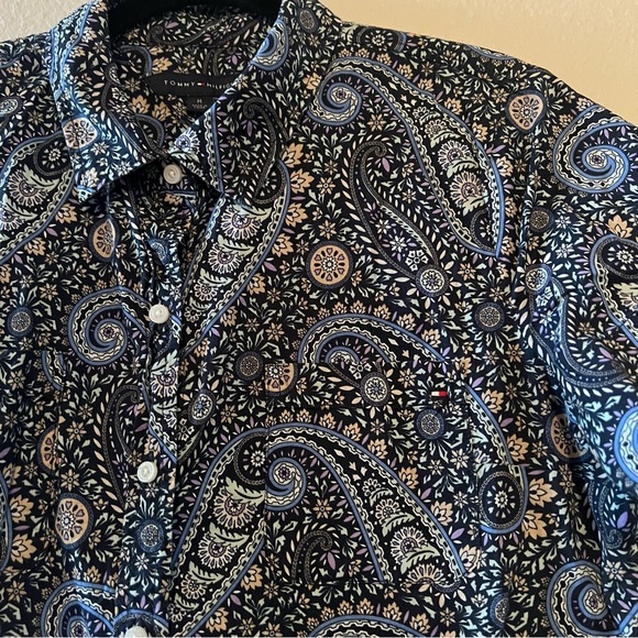 Tommy Hilfiger Pacific Paisley Button-Up Camp Shirt size M - Picture 5 of 7